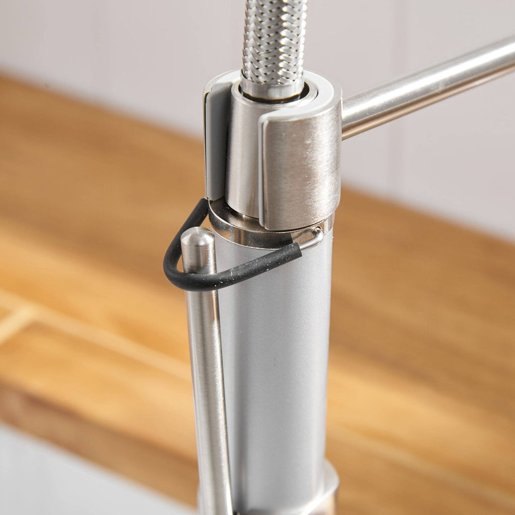 Nickel Pull Down Kitchen Faucet with Spring Spout G139