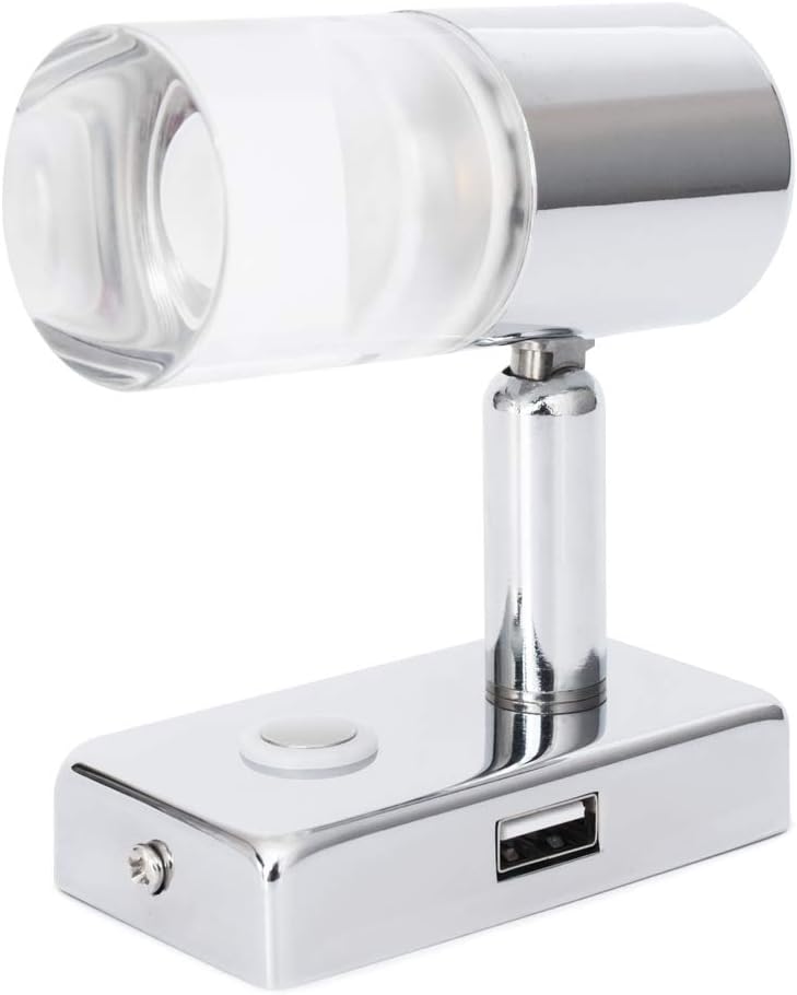 12V LED Reading Light with USB Port Dimmable Two Pack F8194