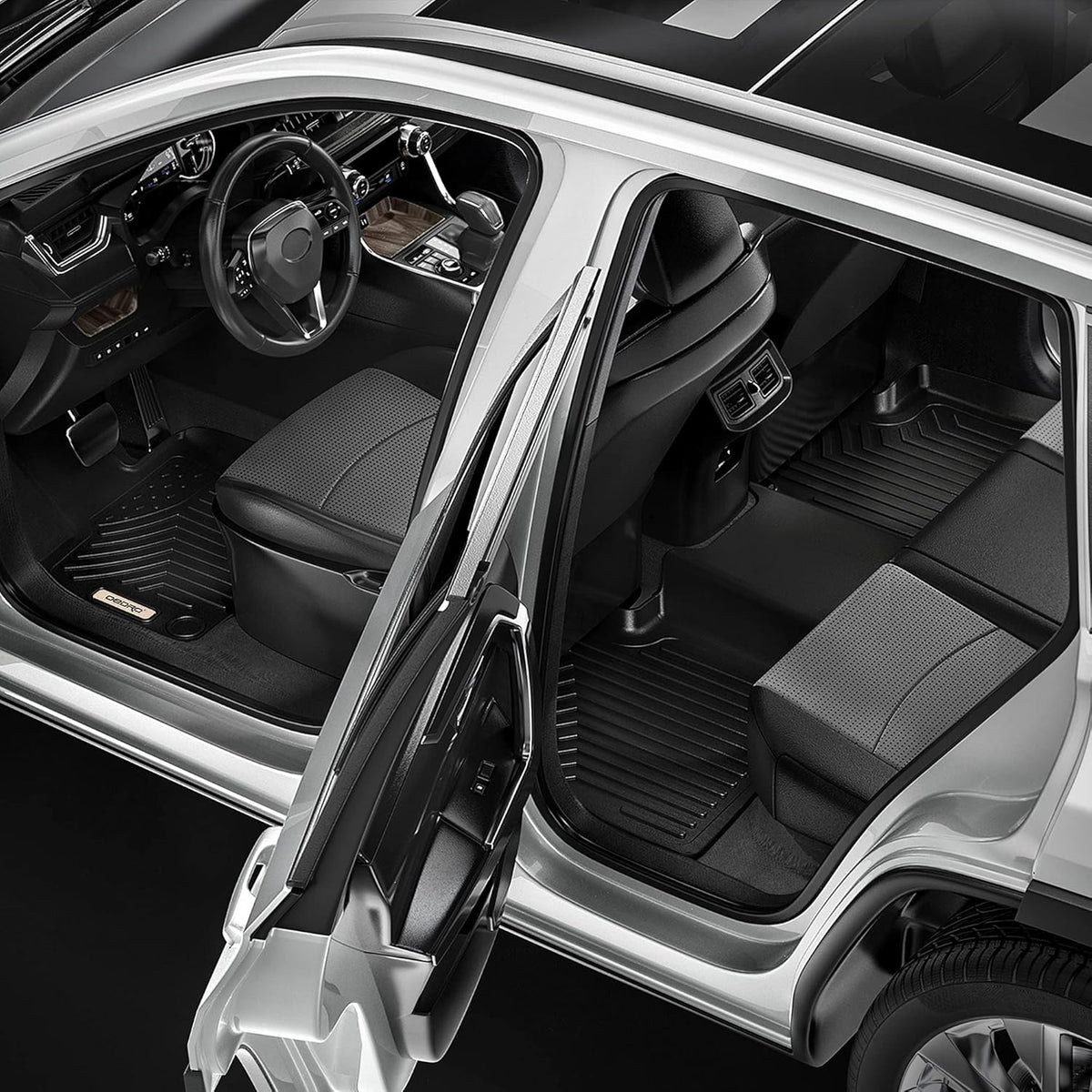 Black TPE Floor Mats & Cargo Liner Set B970