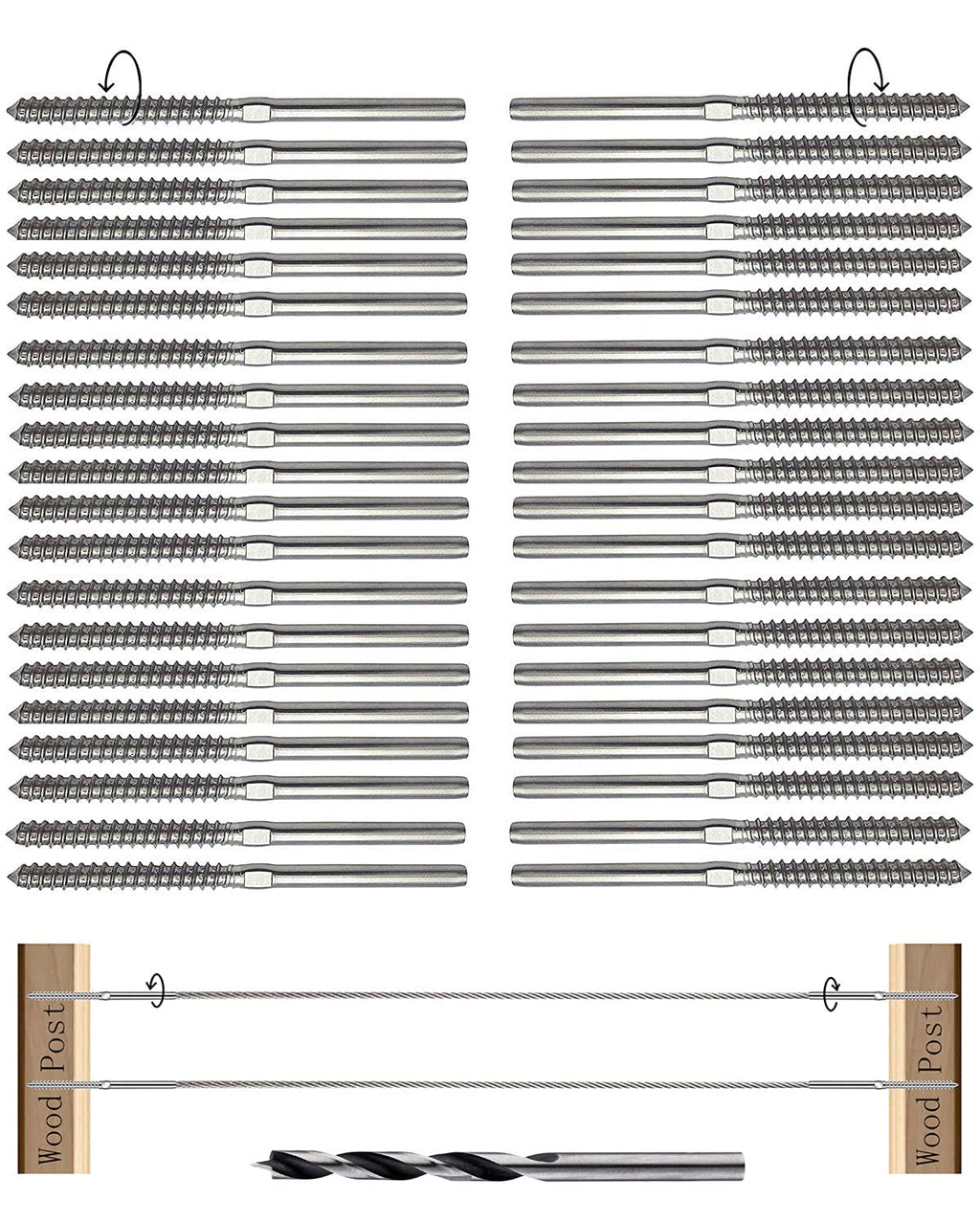 1/8 Cable Railing Hardware Stainless Steel 316 Pack of 2 I51680