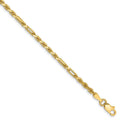 14kt Yellow Gold Diamond Cut Milano Rope Chain Bracelet 7 inch U540