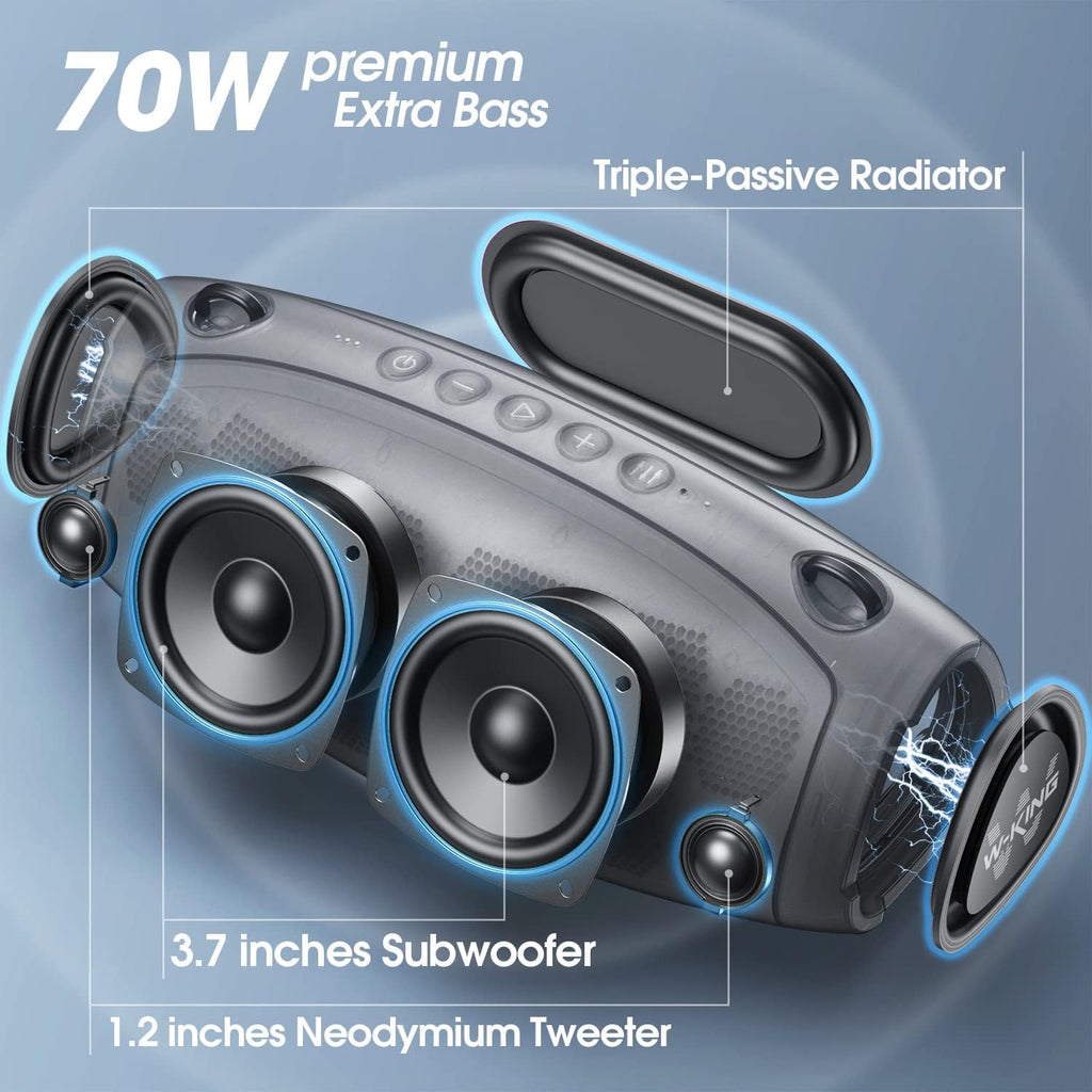 70W Portable Bluetooth Speaker with 13200mAh Power Bank F474302