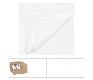 White Tissue Poly Table Cover - 50/Case E885632
