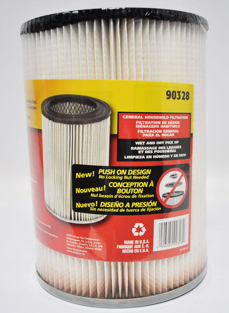 Cartridge Filter for Wet/Dry Vacs Y423952
