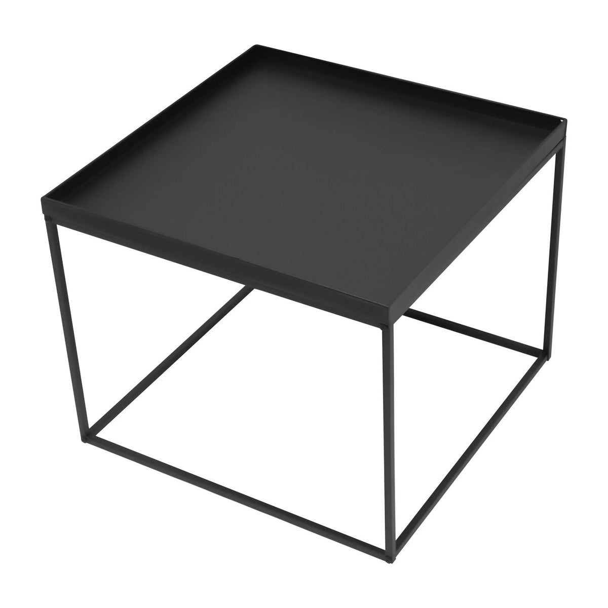 24" Square Steel Side Table Black R747454