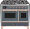 40 Dual Fuel Natural Gas Range in Blue Grey with Copper Trim H52693