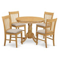 Antique 5-piece Wood Dining Table Set I9575