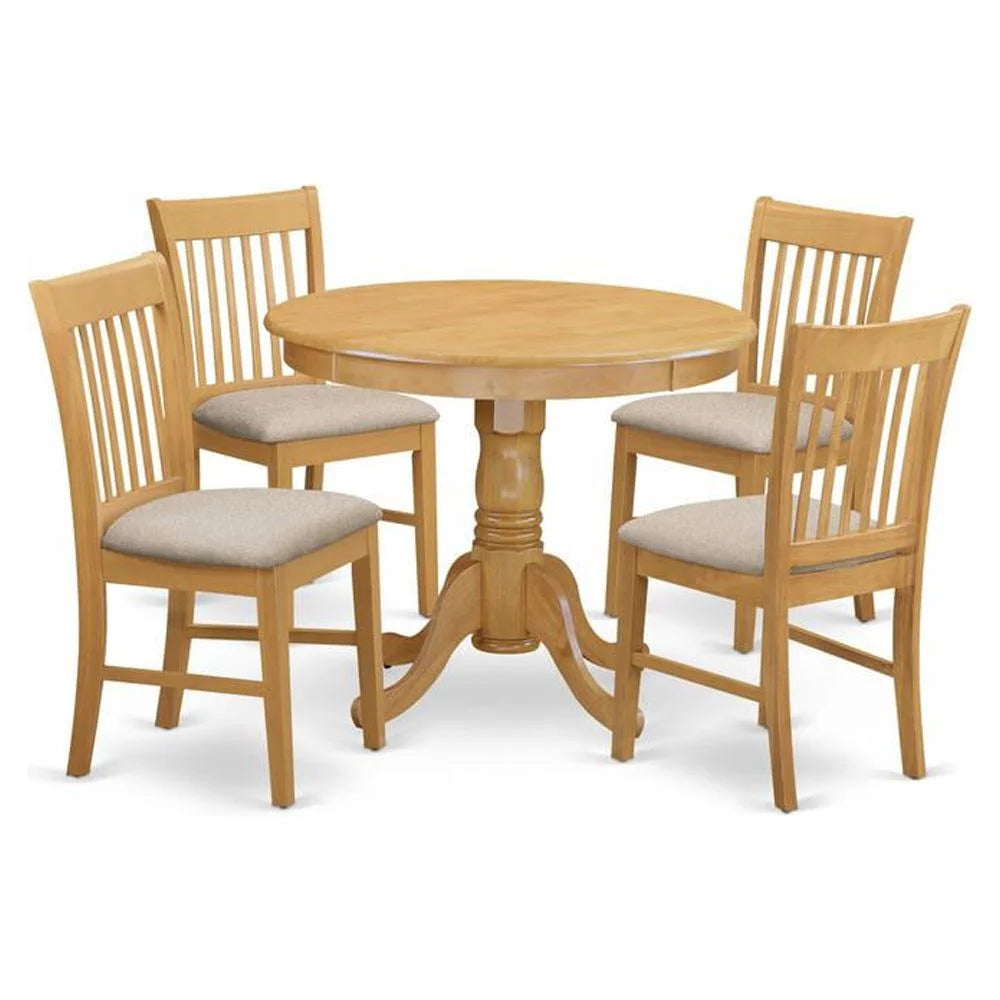 Antique 5-piece Wood Dining Table Set I9575