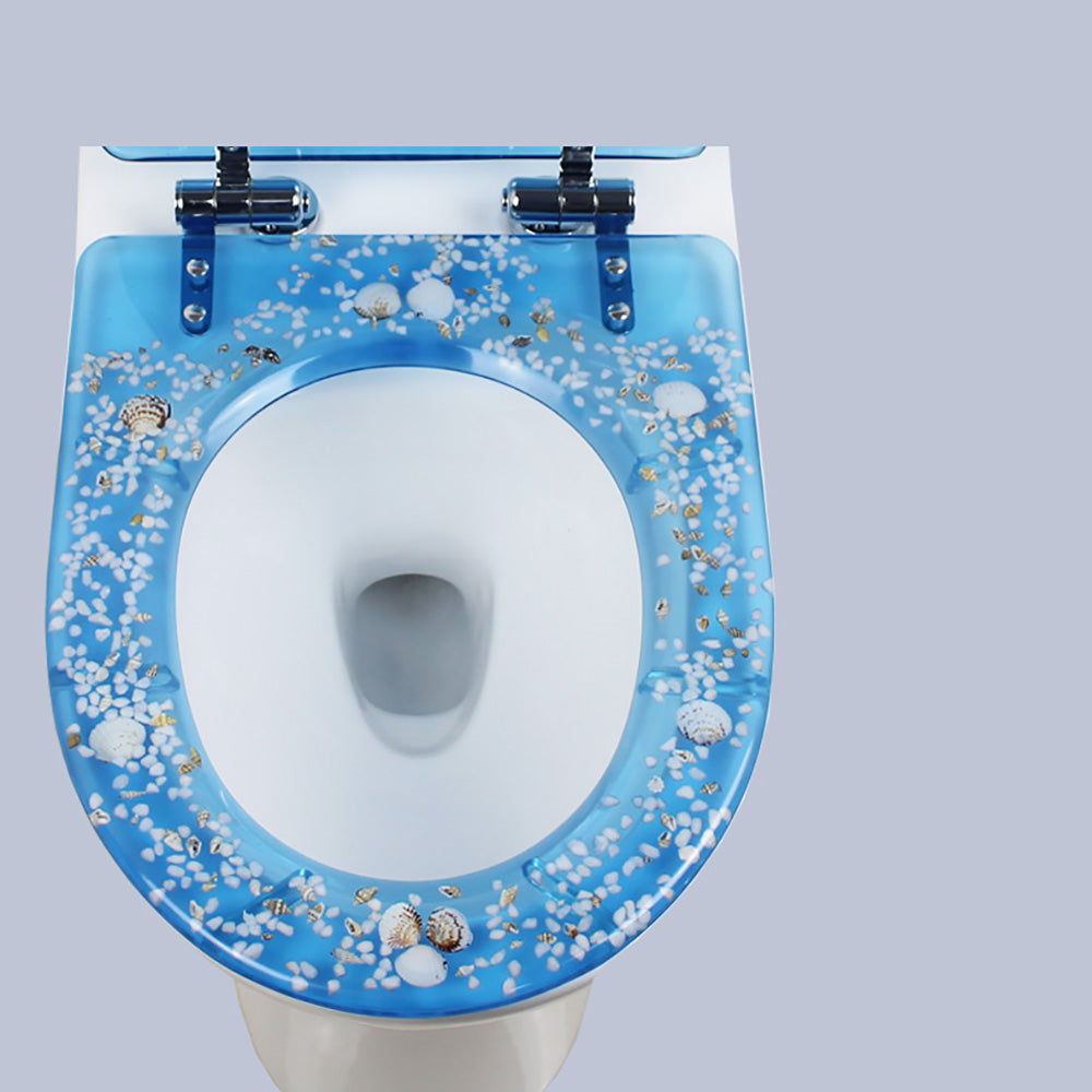 Elongated Resin Toilet Seat with Silent Close Hinges L70820