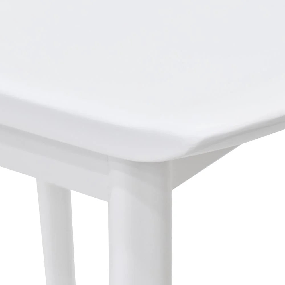 White Solid Acacia Wood Counter Stool B44532