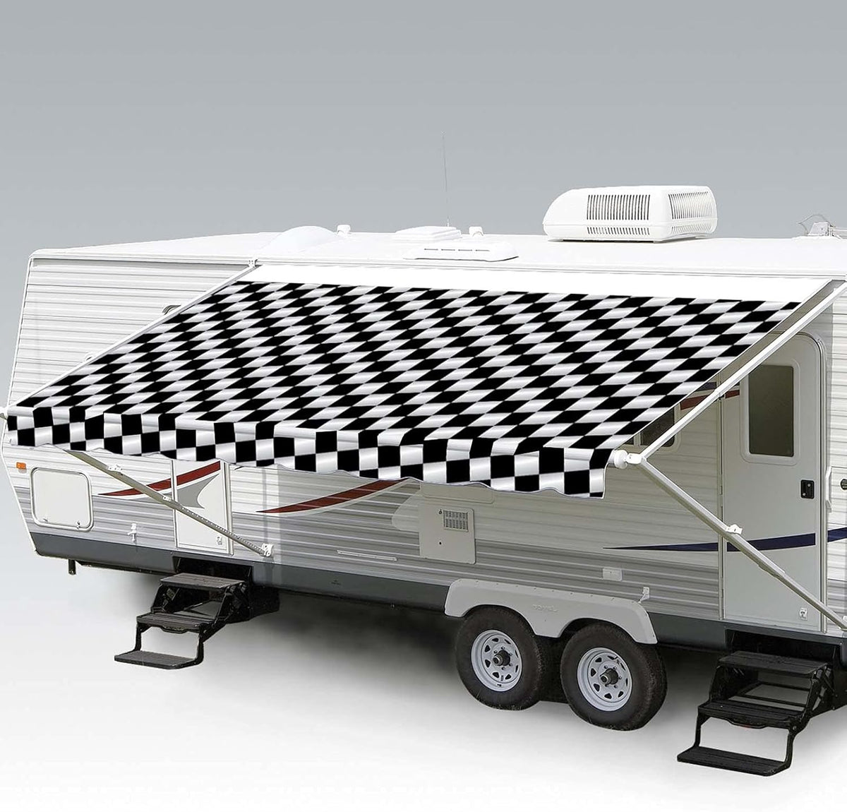 Heavy Duty Weatherproof Vinyl RV Awning Fabric Replacement L244717