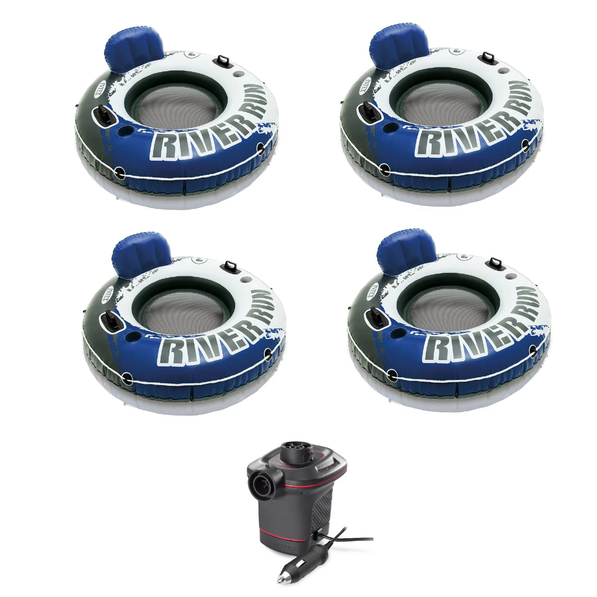 4 Pack Floating Tubes and 12V Air Pump R2393