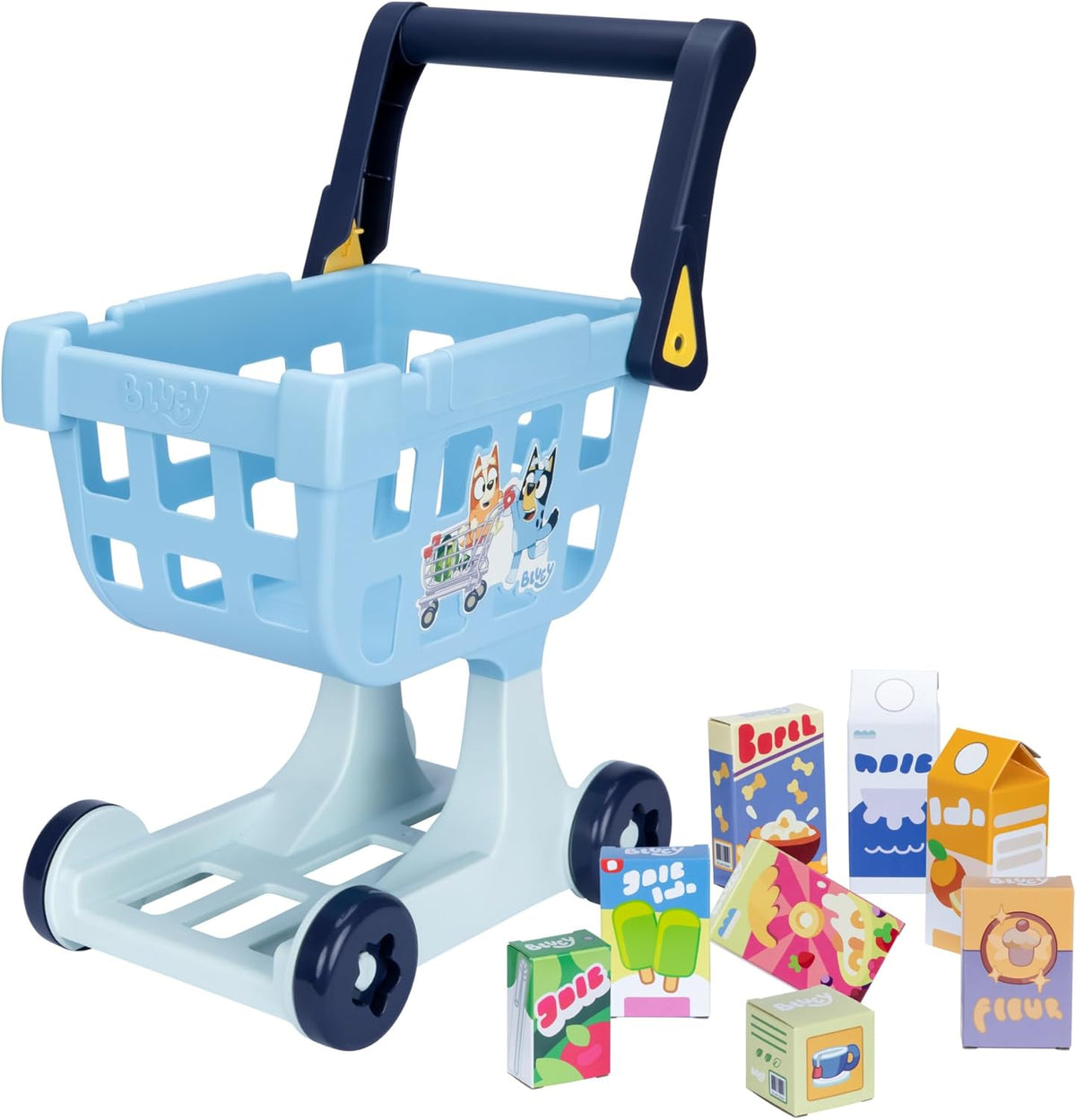 19.3 Inch Tall Shopping Trolley with 8 Cardboard Goods L359804