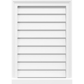 30x22W x 42x22H Vertical Surface Mount PVC Gable Vent with Brickmould U77010