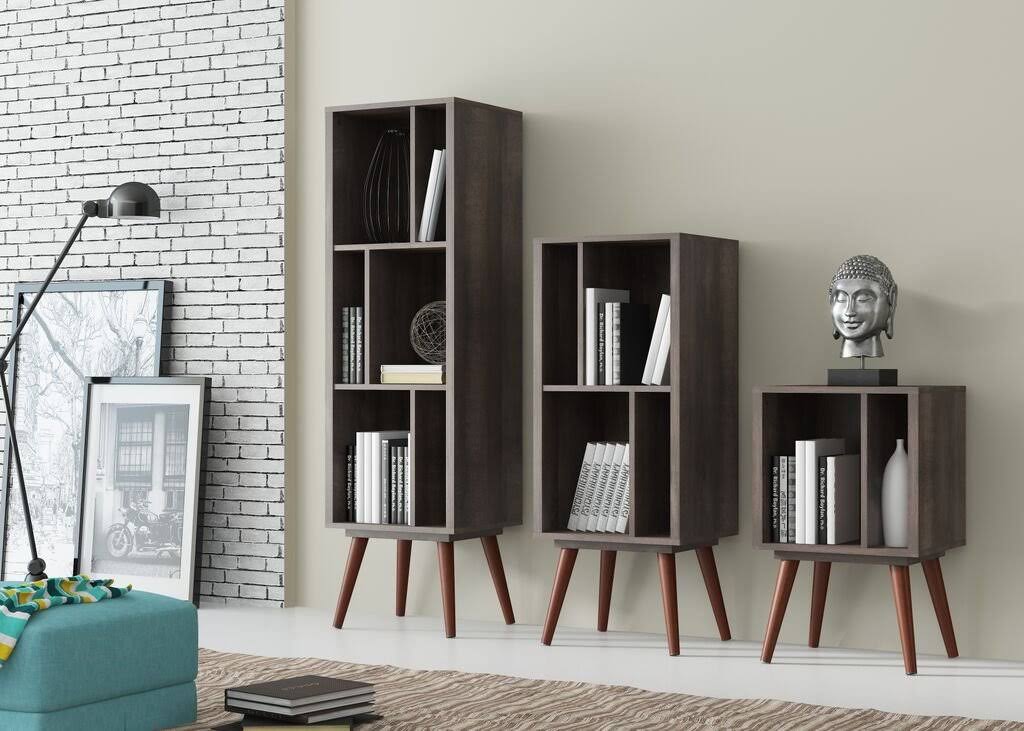 Large White Cubby Bookcase T157
