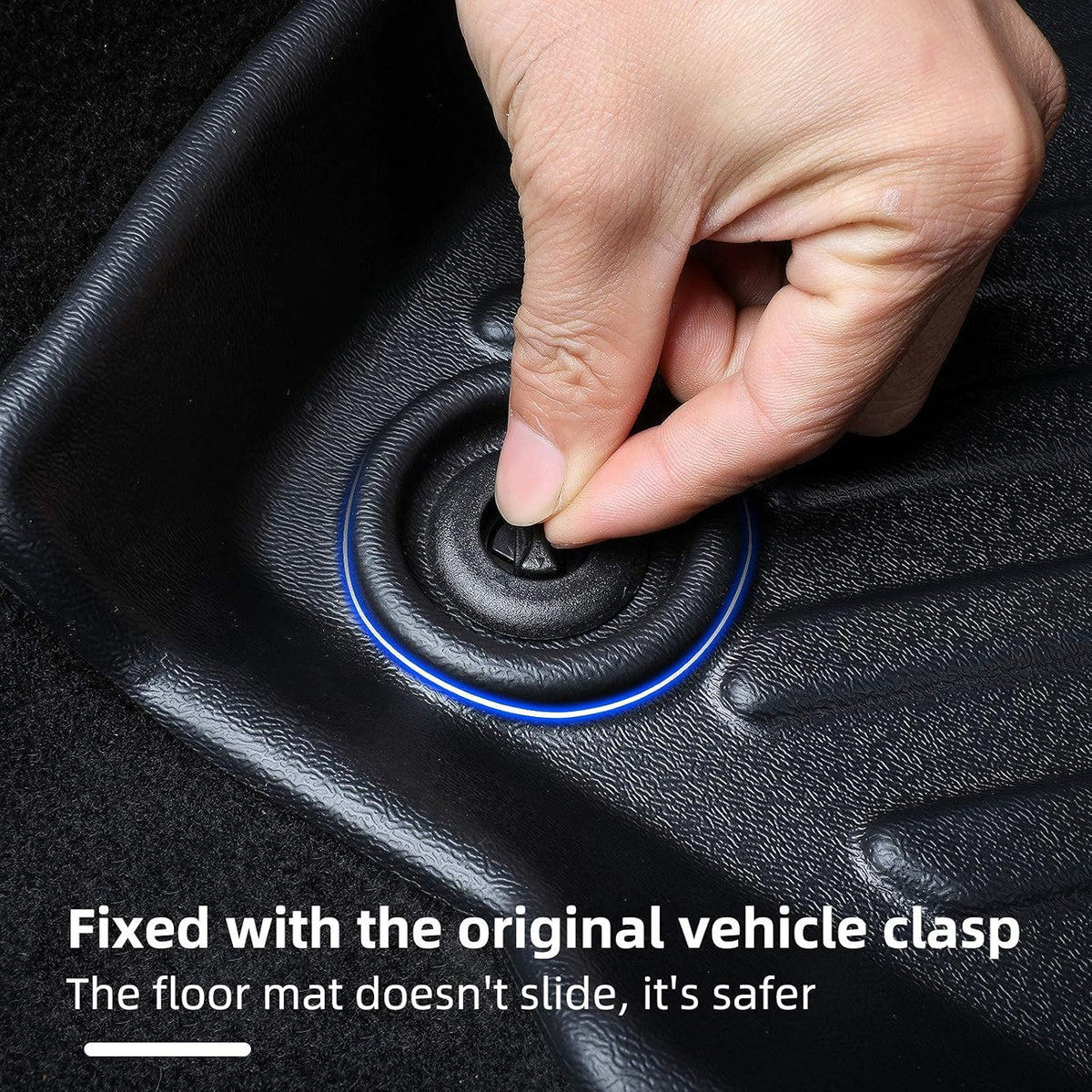 Black Waterproof Heavy Duty Car Floor Mats Full Set T446