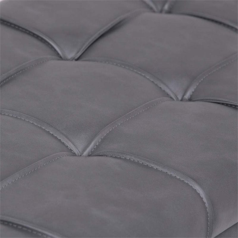 Stone Grey Faux Leather 3 Pc Storage Ottoman X582716
