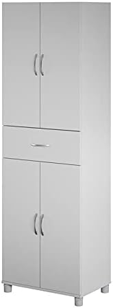 Dove Gray Storage Cabinet with Drawer R633