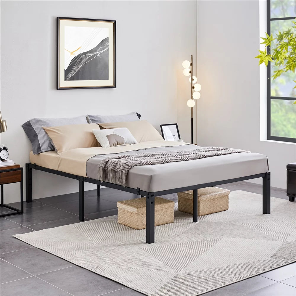 Twin Size Black Metal Platform Bed Frame H426419