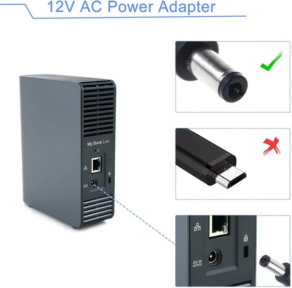 12V External Hard Drive Power Cable C3650