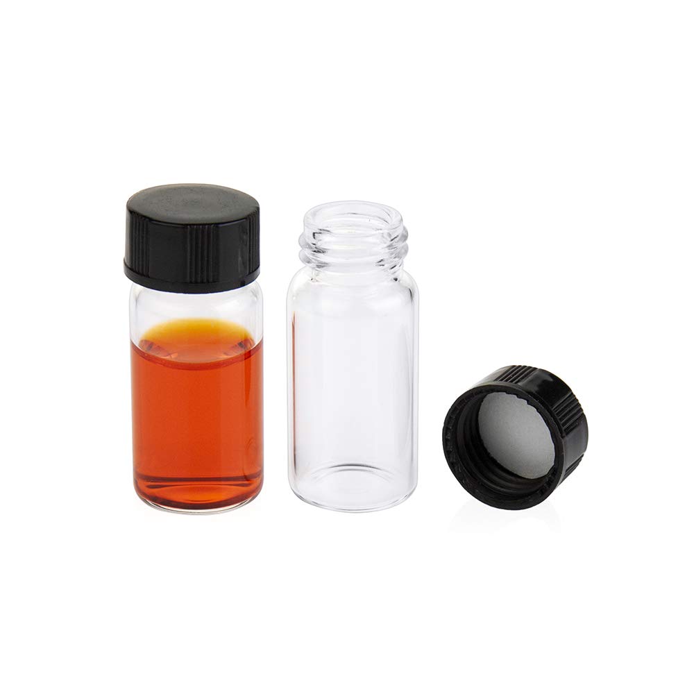 Clear Glass Sample Vial 5ml 15-425 Screw Cap Pack of 100 Y649
