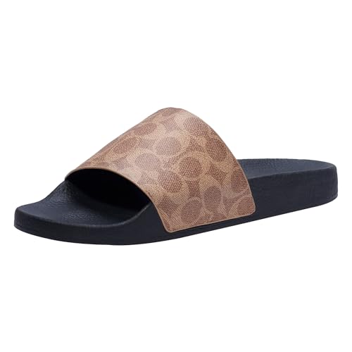 Signature Coated Canvas Pool Slide Sandal A36801