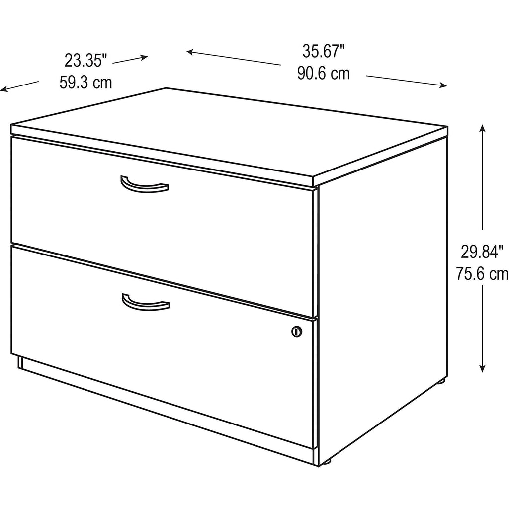 2 Drawer Mahogany Lateral File Cabinet Q94269