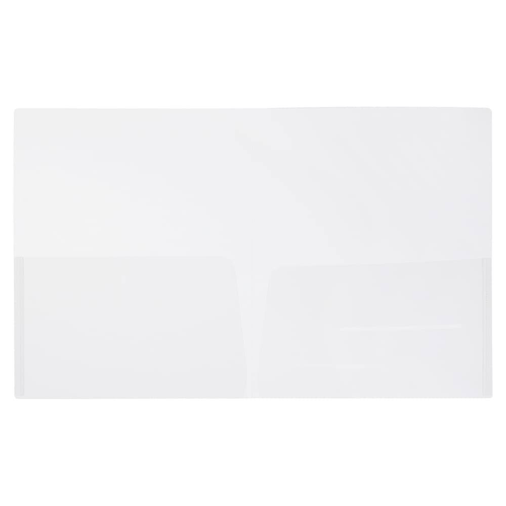 Clear Two Pocket Presentation Folder - 108/pack L97242