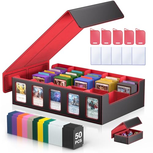 5-Row Trading Card Storage Box with Magnetic Lid W915