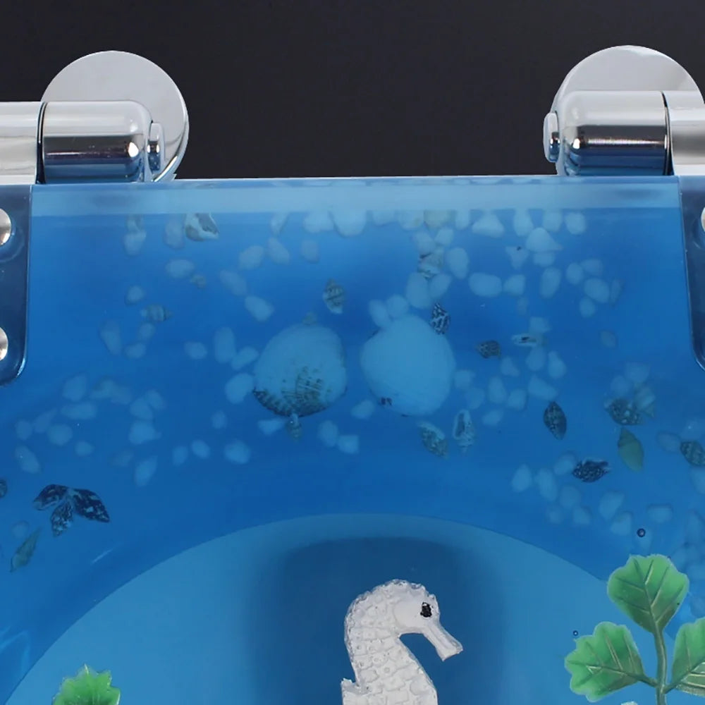 Elongated Resin Toilet Seat with Silent Close Hinges L70820