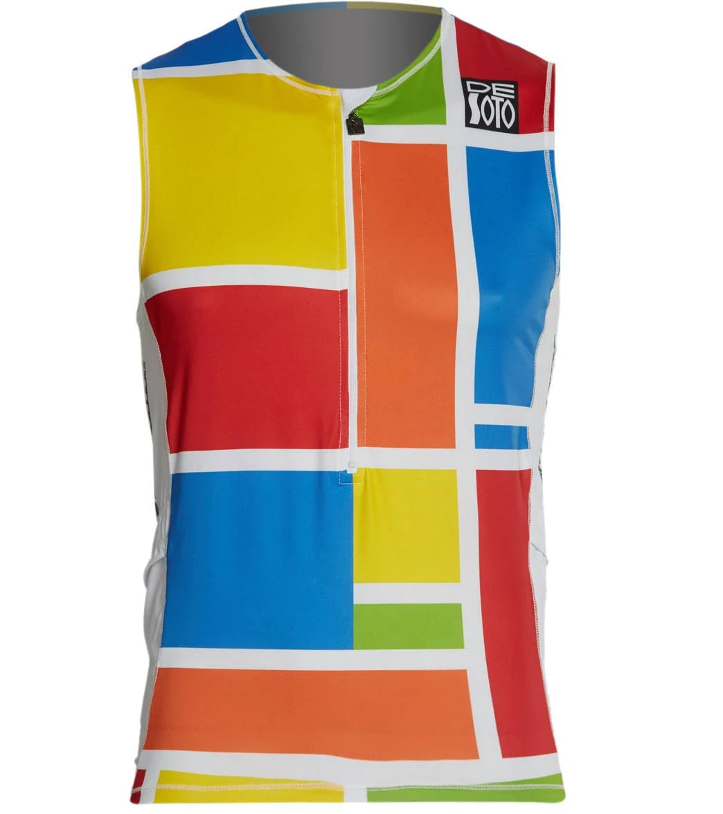 South Beach Mondrian Half Zip Tri Top E4836