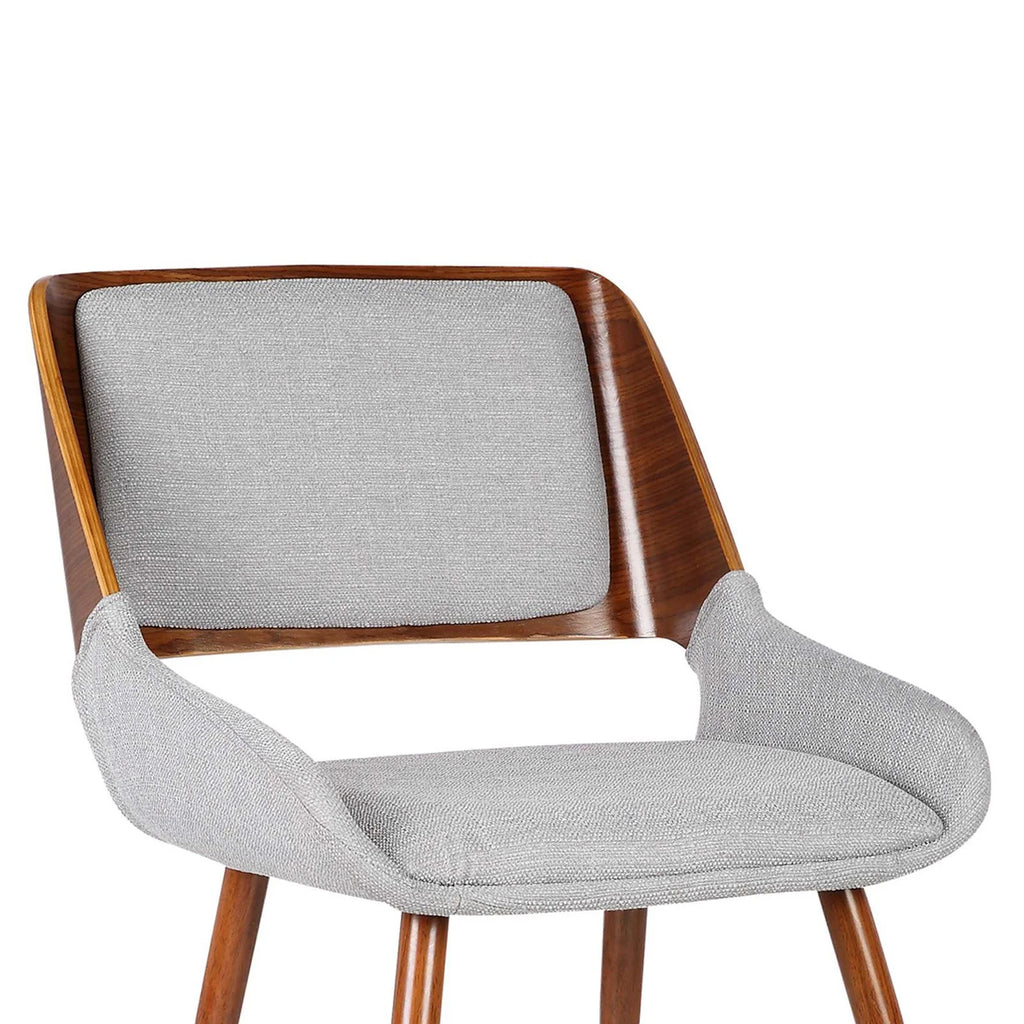 Gray Fabric Dining Chair with Walnut Wood Y921