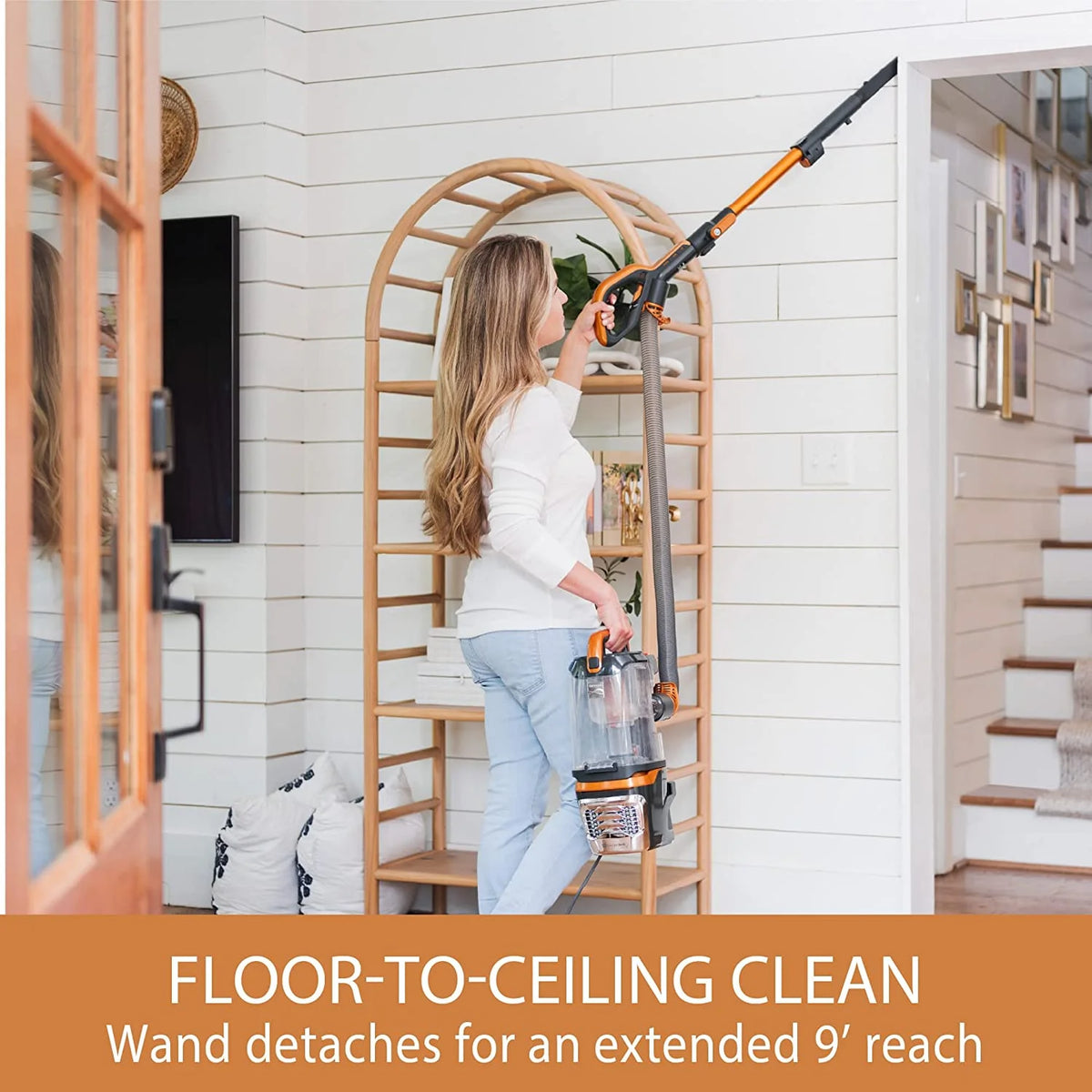 Orange Bagless Upright Vacuum E653