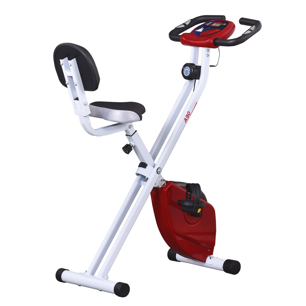 Folding Upright Stationary Indoor Bike with 8 Levels of Magnetic Resistance Z6743