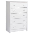 5 Drawer White Wooden Dresser M84610