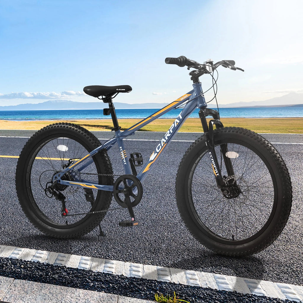 Green 24 inch Fat Tire Mountain Bike C409