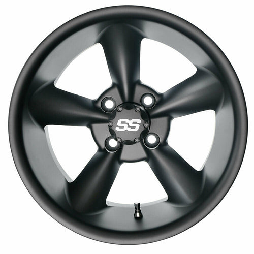 14 inch Matte Gray Golf Cart Wheel 4-4 Bolt O55581
