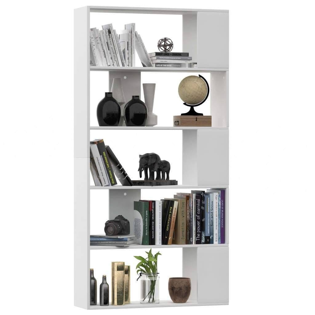 Gray Book Cabinet Room Divider Chipboard P1888