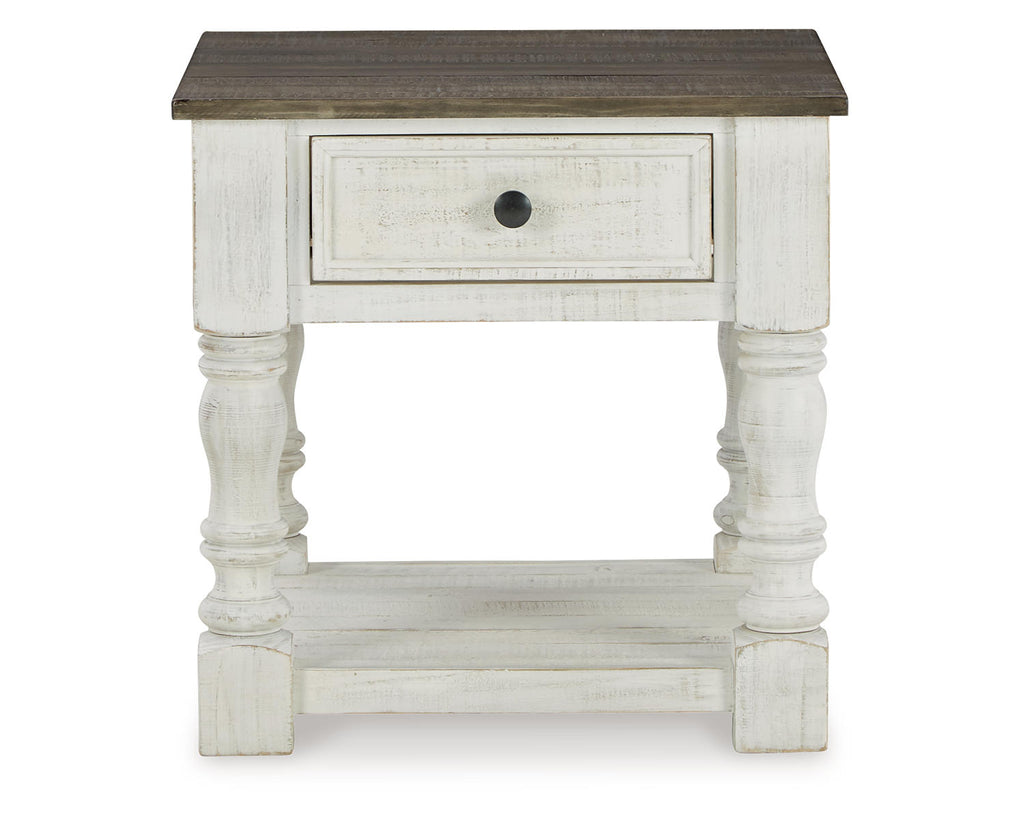White/Gray End Table H601529