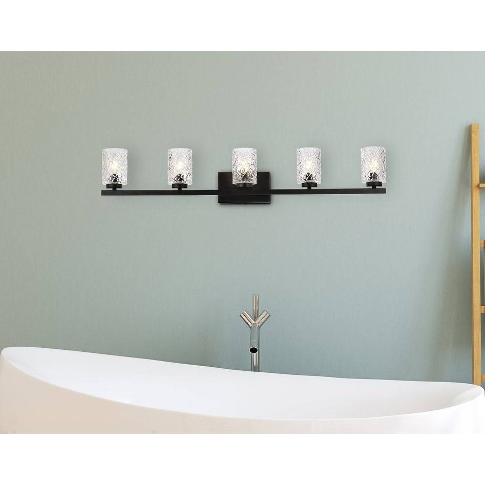5 Light Bath Sconce with Clear Shade A848345