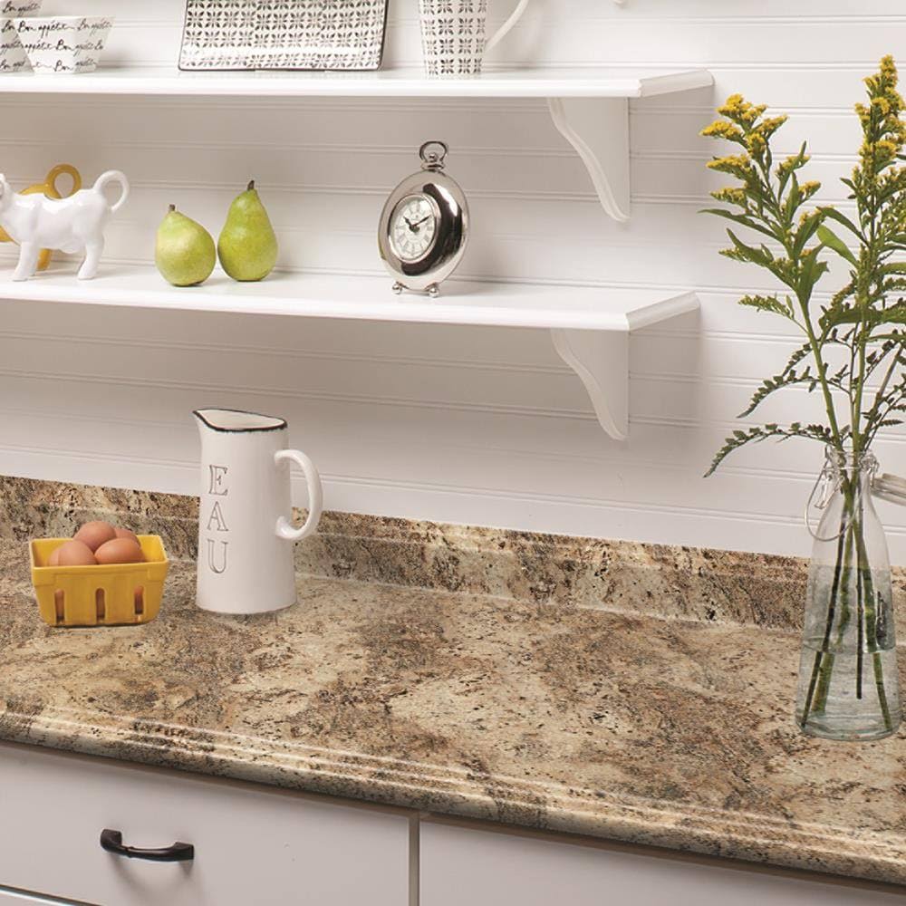 Brown Laminate Kitchen Countertop I77979