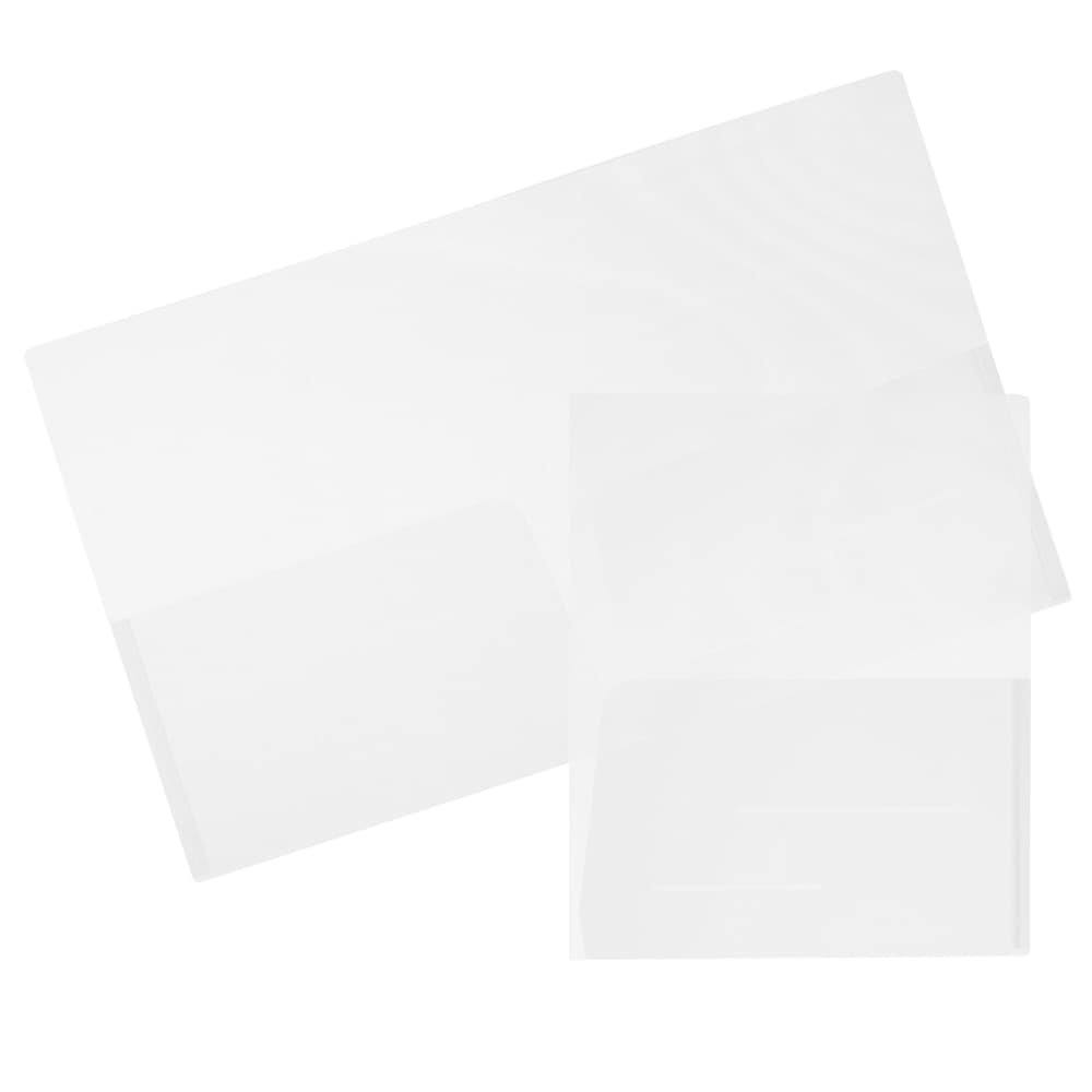Clear Two Pocket Presentation Folder - 108/pack L97242
