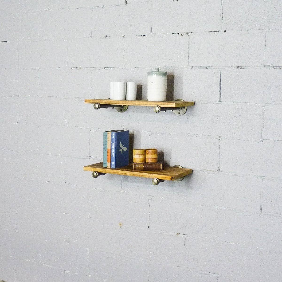 2-Piece Industrial Farmhouse Wall Shelf Set N802