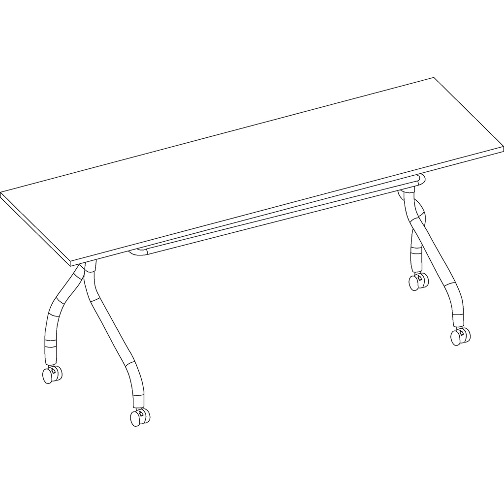 Espresso Silver Training Table V8552