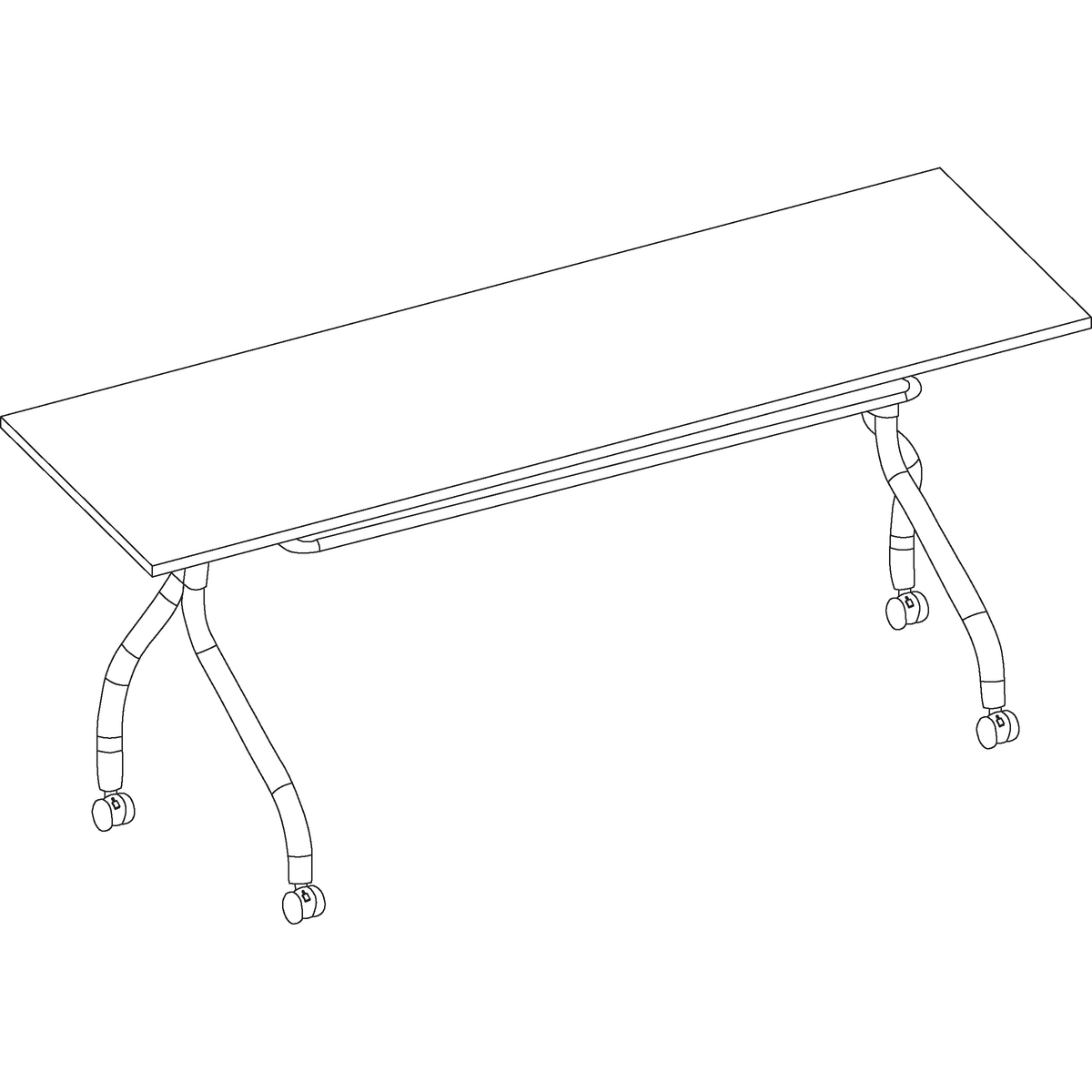 Espresso Silver Training Table V8552