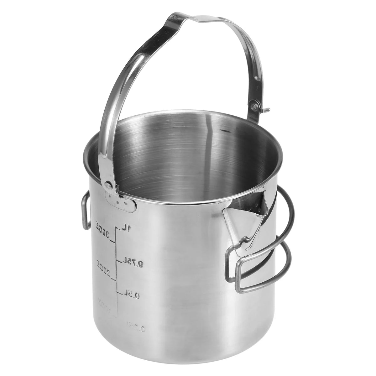 1L Stainless Steel Camping Kettle O1689