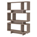 3-tier Geometric Bookcase Weathered Grey F504944