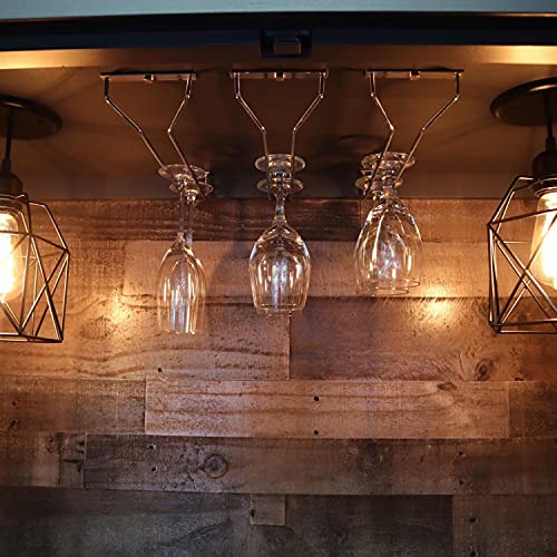 Black Stainless Steel Under Cabinet Wine Glass Rack Set of 4 C511