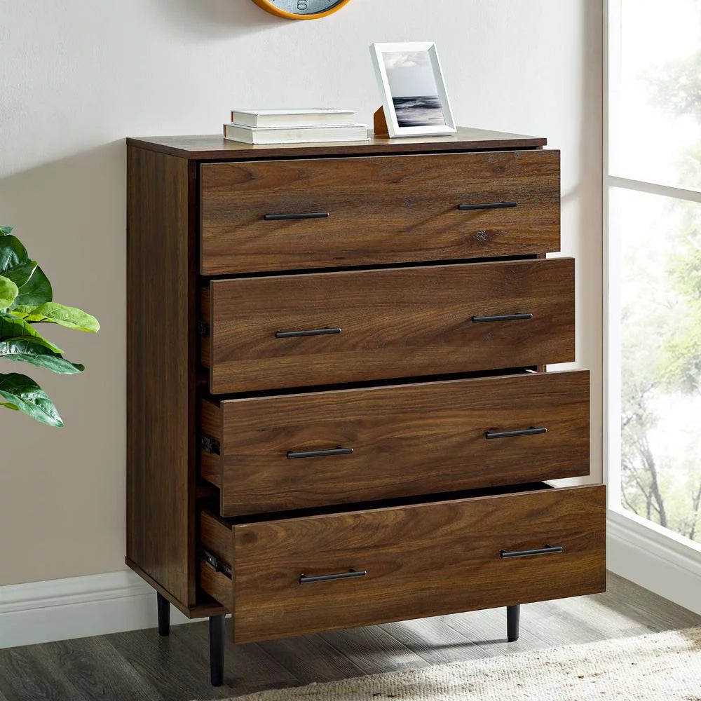 30" 4-Drawer Dark Walnut Bedroom Chest M508