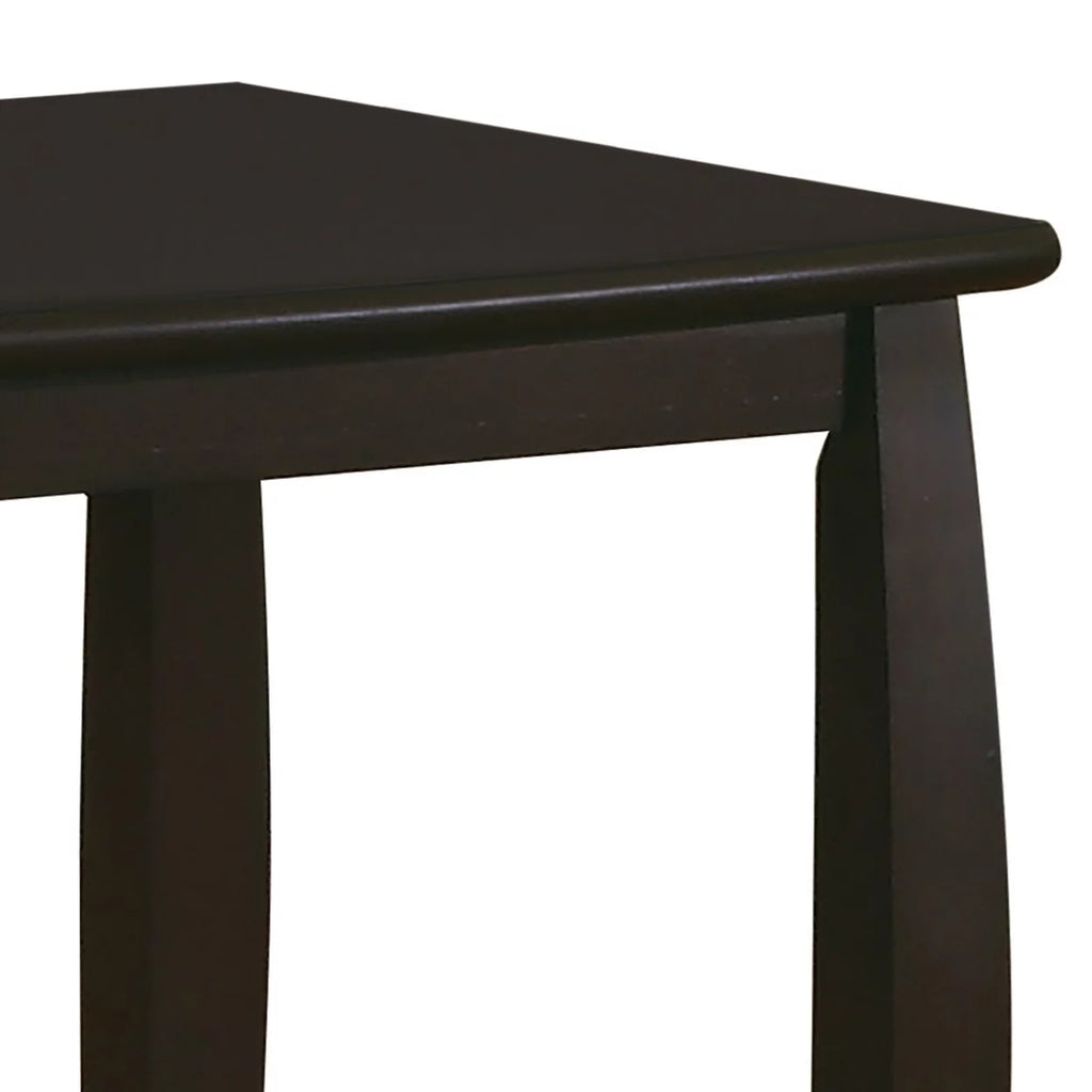 Square End Table with Bottom Shelf Espresso I67209